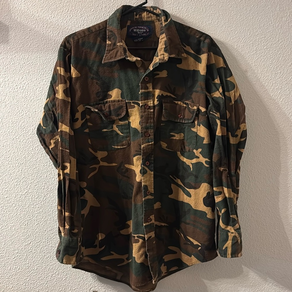 Button-Down Camo Shirt - Green/Brown